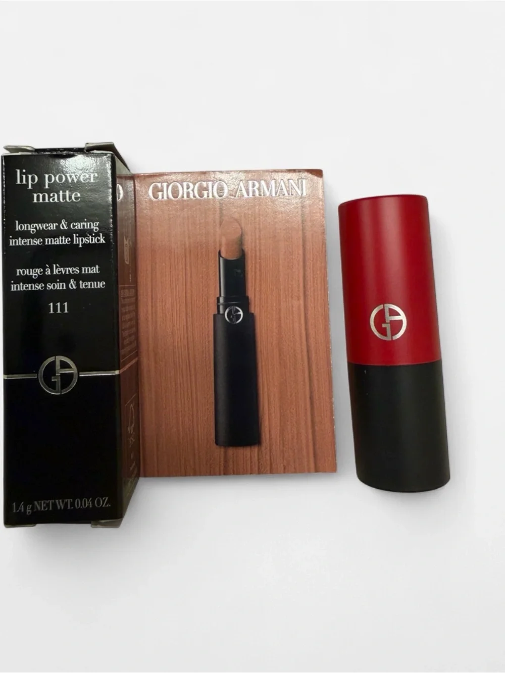 Giorgio Armani Lip Power Matte 111 True Travel Size 1.4g NEW